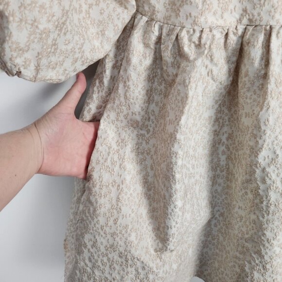 Mittoshop Floral Print Jacquard Cottagecore Boho Peasant Fairy Dress Size M #590 - Picture 7 of 12